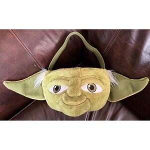 Disney STAR WARS Figural YODA Plush 8x5.5 Pail For Halloween Candy‎